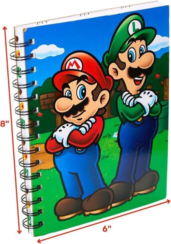 Super Mario Mario Journal and Pens Set - حزمة دفاتر ألعاب الفيديو مع مجلة ، أقلام ، ملصقات ، المزيد للأطفال ، الأولاد ، فتيات بروس كوكب قرطاسية in Saudi Arabia