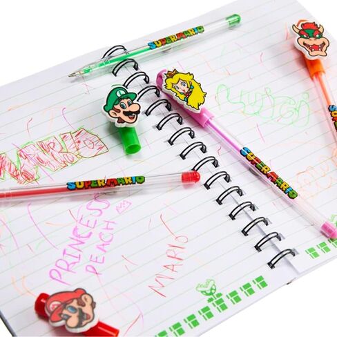 Super Mario Mario Journal and Pens Set - حزمة دفاتر ألعاب الفيديو مع مجلة ، أقلام ، ملصقات ، المزيد للأطفال ، الأولاد ، فتيات بروس كوكب قرطاسية in Saudi Arabia