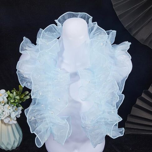 Gorgecraft 5 ياردة من الدانتيل الدانتيل أكوام عضوية Tulle tulle مطالبة النسيج حافة الدانتيل in Saudi Arabia