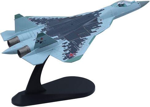 SU-57 Fighter Jet Airplane Model 1/100 Falcon Military Aircraft Diecast Models Camo in Kuwait