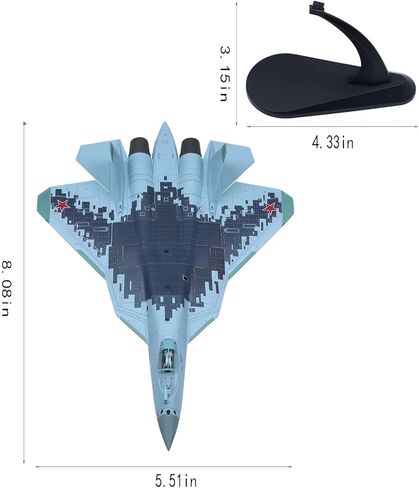SU-57 Fighter Jet Airplane Model 1/100 Falcon Military Aircraft Diecast Models Camo in Kuwait
