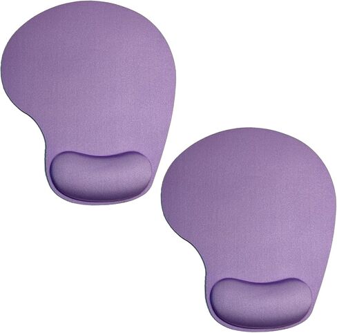 Mouse Pad with Wrist Support, Ergonomic Mouse Pads with Memory Foam Wrist Rest, Easy Typing Pain Relief, Comfortable Home Office Computer Wrist Support Pads for Working Studying Gaming, Black, 2 Pack in Kuwait