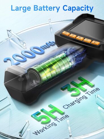 كاميرا المنظار مع الضوء، Moman EOM1 Borescope مع 8 مصابيح LED قابلة للتعديل 9.84 قدم كابل ثعبان شبه صلب IP67 مقاوم للماء، كاميرا فحص الأنابيب 3 محولات لهاتف iPhone iPad iOS Android in Kuwait