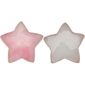 PartyKindom 2pcs Art Art Art Color Mixing Tray Tray Gemstone Display for Professional Manicure و DIY Arm Nail For Planching Makeup and Salon Use