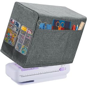 Boczif Sewing Machine Cover with Accessories Storage Pockets and Side Handle, Sewing Dust Cover Compatible with Most Standard Singer Brother Machines(Grey) in Kuwait
