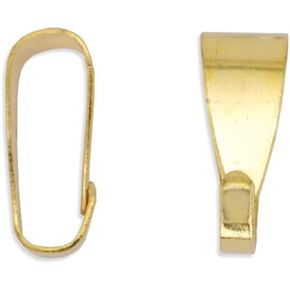 Beadalon Pendant Bail, 10 mm / .4 in, Gold Plated, 15 pc