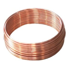 8 Ga. Solid Bare Copper Wire Made in USA 5 Ft. Coil, Round -Dead Soft Wire