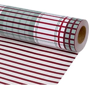 BIOBROWN Reversible Christmas Wrapping Paper, 17 Inch x 33 Feet (47 sq.ft), Nutcracker on Gold Foil with Happy Holidays Design, Holiday Gift Wrap for Christmas, Xmas Party Celebration
