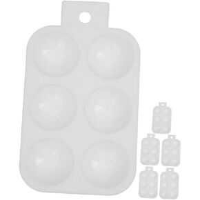 Angoily 6Pcs Plastic Painting Palette Watercolor Mixer Tray for Mixing Reusable Paint Pallet for Artists and DIY Crafts Lightweight and Durable