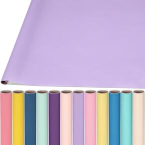 12 Rolls 4 x 12 ft Colored Bulletin Board Paper Fade Resistant Bulletin Board Paper Roll Bulk for Art Decor Drawing Craft Painting(Pastel Color)