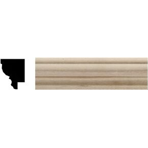 ORNAMENTAL 10039-4WHW Unfinished White Hardwood Picture Frame Trim Moulding