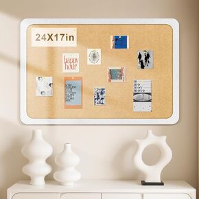 Bulletin Board, 60 x 24 in Felt Pin Board - Cork Board Alternative for Wall, Foldable Picture Self-Adhesive Vision Prayer Board with 20 Pushpins 10 Cards - Lightweight Home/Office Décor
