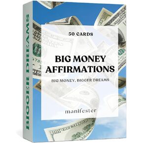 Money Affirmation Cards – 50 Daily Positive Affirmations for Wealth, Prosperity & Financial Success – Educational Money & Business Mindset Card Deck – Money Flash Cards (3.42" x 2.24")