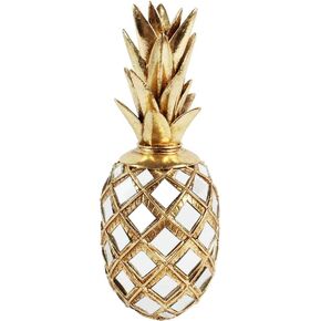 Gold Pineapple Sculpture Decoration Resin Pineapple Statues with Mirror,Home & Tabletop Fruit Decor Ornament Stylish Party Decor Gift Idea in Saudi Arabia