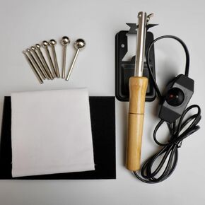 8 Heads Fake Flower Making Tool Set, Electric Fabric Flower Maker Making Tools with Heat Insulation Bracket, Adjustable Temperature, for DIY Cloth Fabric Floral Leaf Ironing