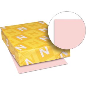 Wausau Vellum Bristol Cardstock, 67 lb, 8.5 x 11 Inches, Pastel Pink, 250 Sheets (82441)