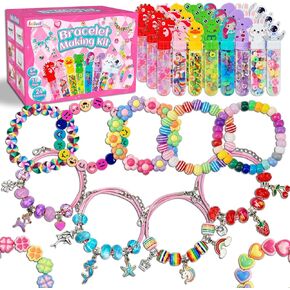 leitait 24 Pack Bracelet Wands,Charm Bracelet Jewelry Making Kit,Arts Crafts for Kids,Unicorn Party Favors Supplies,Goodie Bags Stuffers,Classroom Prizes,Birthday Gifts for Girls Ages 4-8 Years Old