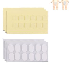 120pcs Adhesive Tape for Angel Hipper, Double-Sided Glue Sticky Putty Secure Clear Sticker Pads for Mini Figures DIY Decor Removable & No-Residue