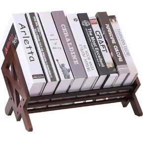 Desktop Bookshelf Organizer,Wood Tilting Bookcase,Tabletop Book Storage Rack,Book Rack Shelf Organizer for Book,CD,Magazine,Albums