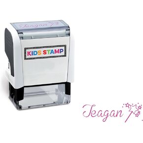 Infusion Kids Stamp Self-Inking Name Stamp - Choose from 17 Vibrant Ink Colors