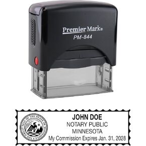 Minnesota Notary Self-Inking Rubber Stamp - Meets State Specifications