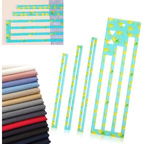 Zipper Pocket Template, 7/8/9 inch Zipper Making Template with Hole and Hang Acrylic Bag Zip Making Templates Set for Beginners Sewing Templates Zippers Accessories Tools