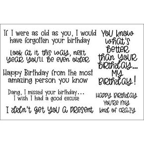 Stamps for Card-Making and Scrapbooking Supplies by The Stamps of Life - Funny Happy Birthday SassyBirthday2Stamp
