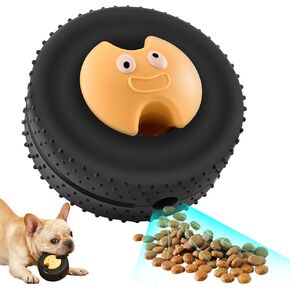 Indestructible Dog Chew Toy - Tough Rubber Treat Dispenser for Aggressive Chewers, Interactive Mental Stimulation Puppy Teething Toys for Small, Medium Large Dogs