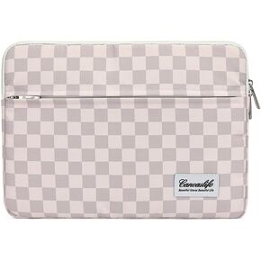 Canvaslife Black Checker Pattern Laptop Sleeve 15 Inch 15 Case and 15.6 Laptop Bag