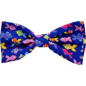 Huxley & Kent Bow Tie for Pets | Something Fishy (Large) | Spring Bow Tie Collar Attachment | Fun Collar Accessory for Dogs & Cats | Cute, Comfortable, and Durable | H&K