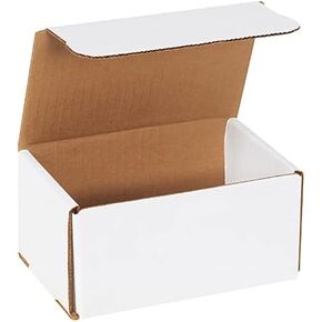 White Shipping Boxes 5x4x2 Heavy Duty, Lightweight, 5"L X 4"W X 2"H Foldable Corrugated Cardboard Mailer Boxes for Packaging Small Business Mailings Gifts Promotions Crafts Moving Box 50 Pac (250)