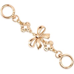 Bag Extender Chains, Gold Bow Pattern Purse Strap Extenders Exquisite Bag Charm Wallet Extender Chain Purse Chain Strap Replacement for Handbags Purses Charms Accessories