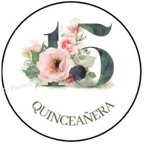 Party Favors Express 30 Pcs 1.5 Inch Quinceanera Stickers for 15th Birthday, Happy Birthday Envelope Seals Labels