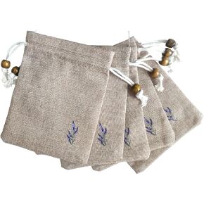 D&C 20Pcs Lavender Sachet Bags, Burlap drawstring bags, Jewelry Pouches 4.5'' x 6.0'' Drawstring Gift Bags for DIY Craft, Wedding, Party, Valentine, Christmas, Presents