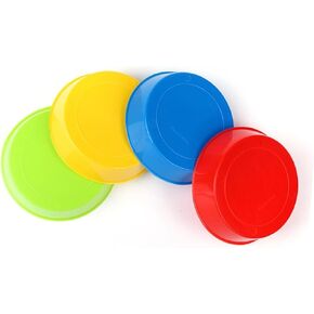 Gadpiparty 4pcs Plastic Color Palette Red Blue Green Yellow Drawing Tray for Oil Watercolor Painting for Mixing Paint Craft Accessories DIY Projects