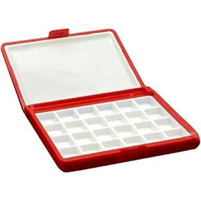 Red Bump 24 | Portable Watercolor Paint Box Paint Mixing Tray 12 Well 24 Well for Watercolour OiiI Acrylics Gouaches Painting