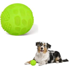Squeaky Tennis Balls for Dogs | Soft Thermoplastic Rubber Light Up Squeaky Dog Balls, Glow in The Dark Dog Ball with Little Spkies, Pet Sound Ball for Dogs Squeak Toys, Emits a Soft Glow in Sunlight