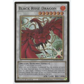 Black Rose Dragon (Alternate Art) - MGED-EN026 - Premium Gold Rare - 1st Edition
