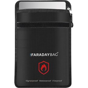 The Faraday Bag™ Laptop Sleeve 9.5" x 13" – Fireproof & Waterproof RFID Blocking Pouch for 13" Laptops, Tablets & Documents | Signal Shield Travel Case for Privacy & Protection
