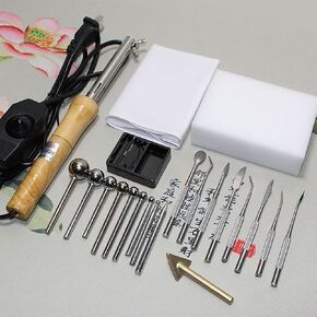 Electric Fabric Flower Maker, Cloth Fabric Flower Making Tools, Fabric Flower Maker Kit with Adjustable Temperature Handle and Anti-scalding Bracket, for Fake Flower Making, Wedding Bouquet