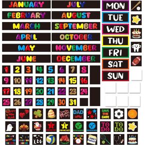 Calendar Magnets Classroom Magnetic Calendar Numbers 95Pcs Whiteboard Month Week Holiday Magnets Labels Home Office School Supplies
