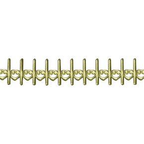 Brass 1 Foot Length Decorative Gallery Bezel Wire with Hearts Design Measuring 5.9mmX30.48cm for Jewelry Making
