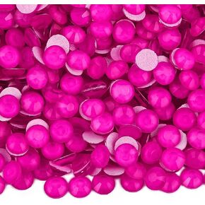 Blinginbox Flatback Rhinestones Round Gems, 1440pcs Luminous Series Glass Stones Neon Gems Non Hotfix Crystal Rhinestones for Nail Charms Crafts Clothes Tumblers,Mac. Emerald Luminous,SS6.