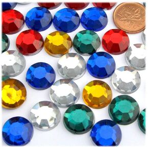 The Crafts Outlet 144pc Rhinestones Round 14mm - Multi Assortment