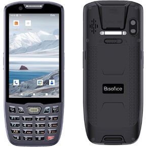 BISOFICE Android 13.0 2D Barcode Scanner PDA Handheld POS Terminal Data Collector Inventory Machine 4G WiFi BT Mobile Computer with 4 Inch Touchscreen 8MP Camera