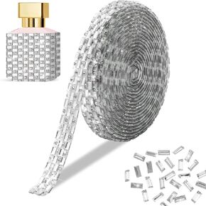 FULZTEY Bling Rhinestone Ribbon Self Adhesive,1 CM Width Gem Strips for DIY Crafts,Royal Blue Diamond Tape Roll Sticker,Glitter 3 Yards Crystal Ribbon for Car Art Wedding Party Decoration in Kuwait