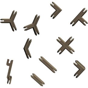 Battle Systems Terrain Plastic Terrain Clips (Brown) - Compatible w/Core Space and SciFi, Fantasy, Modern Terrain