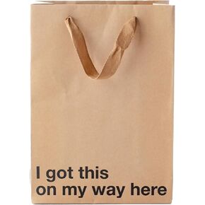 MilkToast Brands Funny Gift Bag 11 x 8 x 4 inch – Brown Kraft Paper Bag with 'I tried' Print – Gag Gift Wrap for Birthdays, Holidays, Office Parties – Party Gift Wrap for Mother's Day, Father's Day in Kuwait