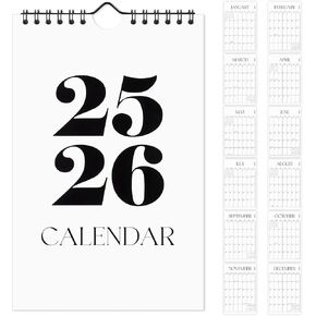 Small Wall Calendar 2025-2026, 20 Months Small Calendar from May 2025 to December 2026, 5.5" x 8.5", Aesthetic Wall Calendar 2026 for Home, School & Office Supplies