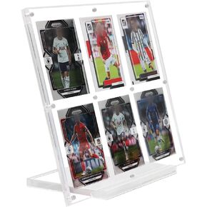 Trading Card Display Frame for 6 Standard Cards, 6 Grids Magnetic Sports Cards Display Frame, Clear Acrylic View Show Your Trading Cards, Sports Cards